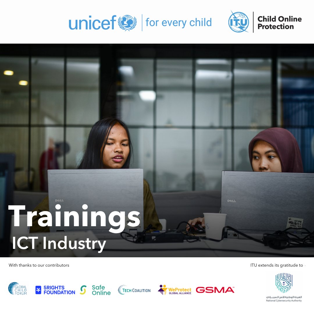 Explore this new training program tailored for industry stakeholders, developed by @ITU & @UNICEF! Enhance your understanding and acquire tools through the #ITUAcademy courses on #ChildOnlineProtection to foster a safer digital environment for children. academy.itu.int/training-cours…