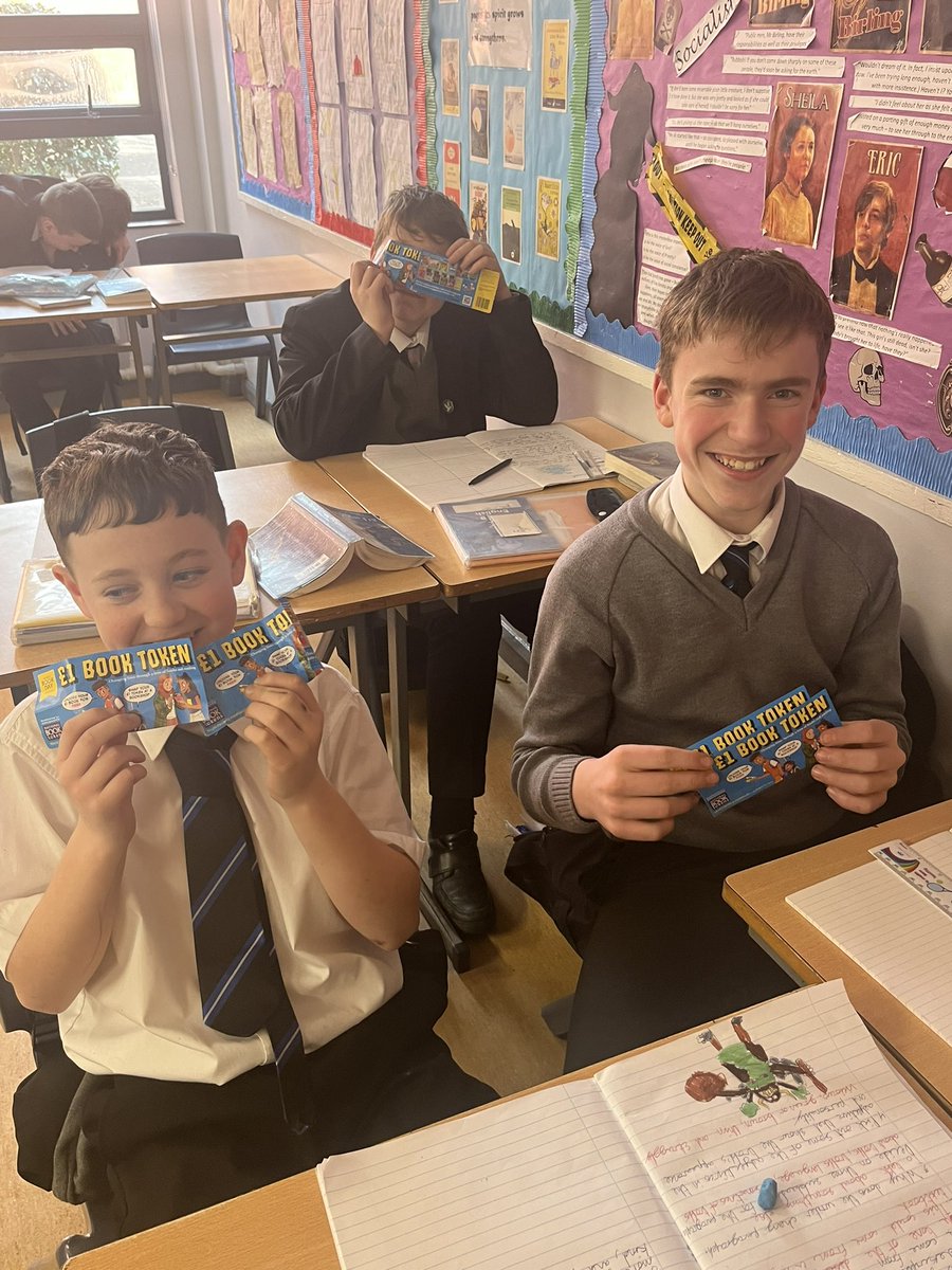 Some of our Year 8 students during #WorldBookDay last week! 📚 We spent the week reading from our Book Buzz books!