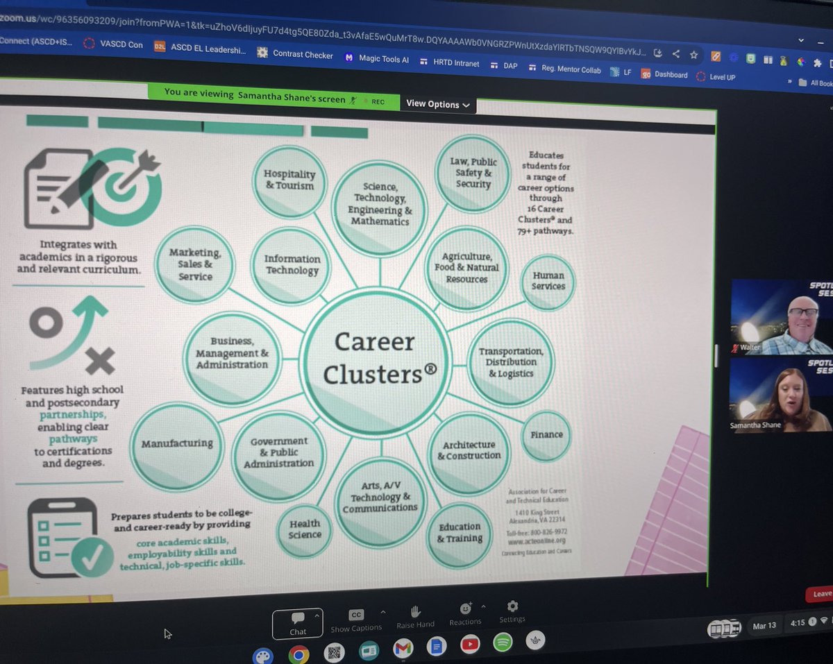 An absolutely awesome and engaging #ASCDEmergingLeader Spotlight Session by @ShaneLearning focused on 5 essential tips for the CTE teacher. Samantha is making learning relevant, creating community partnerships & promoting life long learning w/ the future teachers she serves.