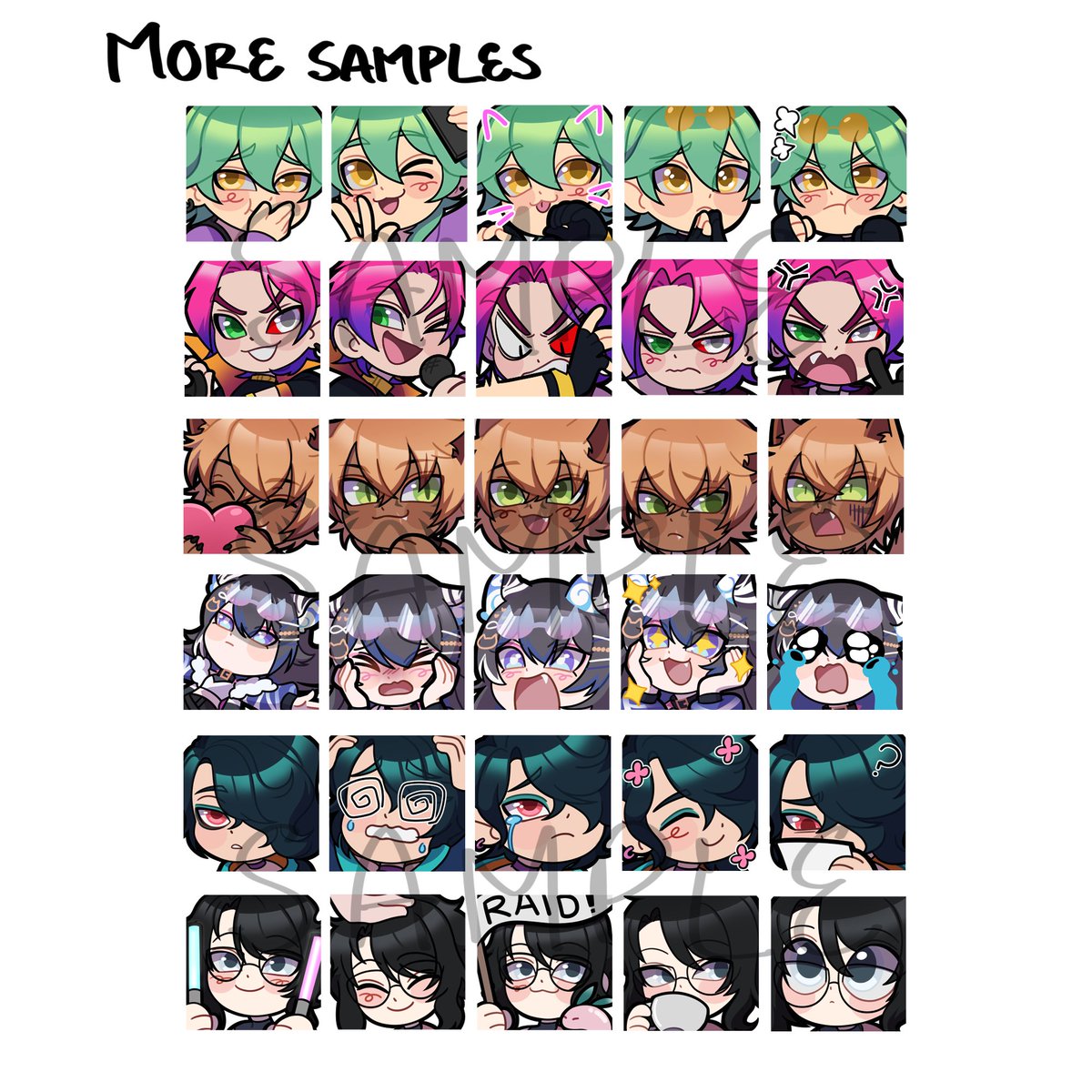 RTs are 💕Hi!! I'm open for commissions. If you are looking to get custom emotes for your twitch or discord server I got you 😎if interested feel free to send me a message. Thank you for reading.