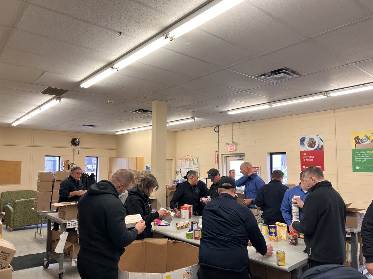 Abell_Pest's tweet photo. We've landed in Ontario and dove straight into making an impact in the Kitchener Waterloo community! After an enriching morning exploring the company's future, we dedicated our time to a noble cause at The Food Bank of Waterloo Region.#Abell100YearsOfTrust https://t.co/TZr283KvPD