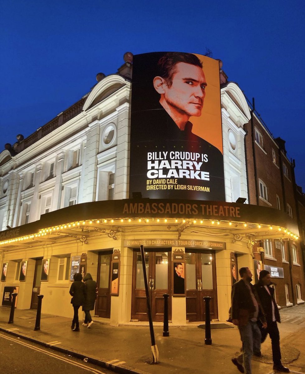 Congratulations and happy opening night to David Cale, Leigh Silverman, and Billy Crudup as The Vineyard’s production of HARRY CLARKE opens tonight on the West End! ✨🇬🇧