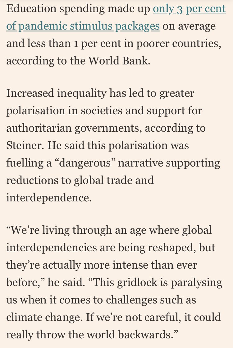 Fiona_M_Russell's tweet photo. Pandemic effect on widening inequality 

"biggest effects..on v young children..their cognitive &amp;language development &amp; ... massive learning losses..correlated with.. extent..schools were closed”

"effects..will ripple out for many years, possibly..decades." https://t.co/yHJlygOLCt