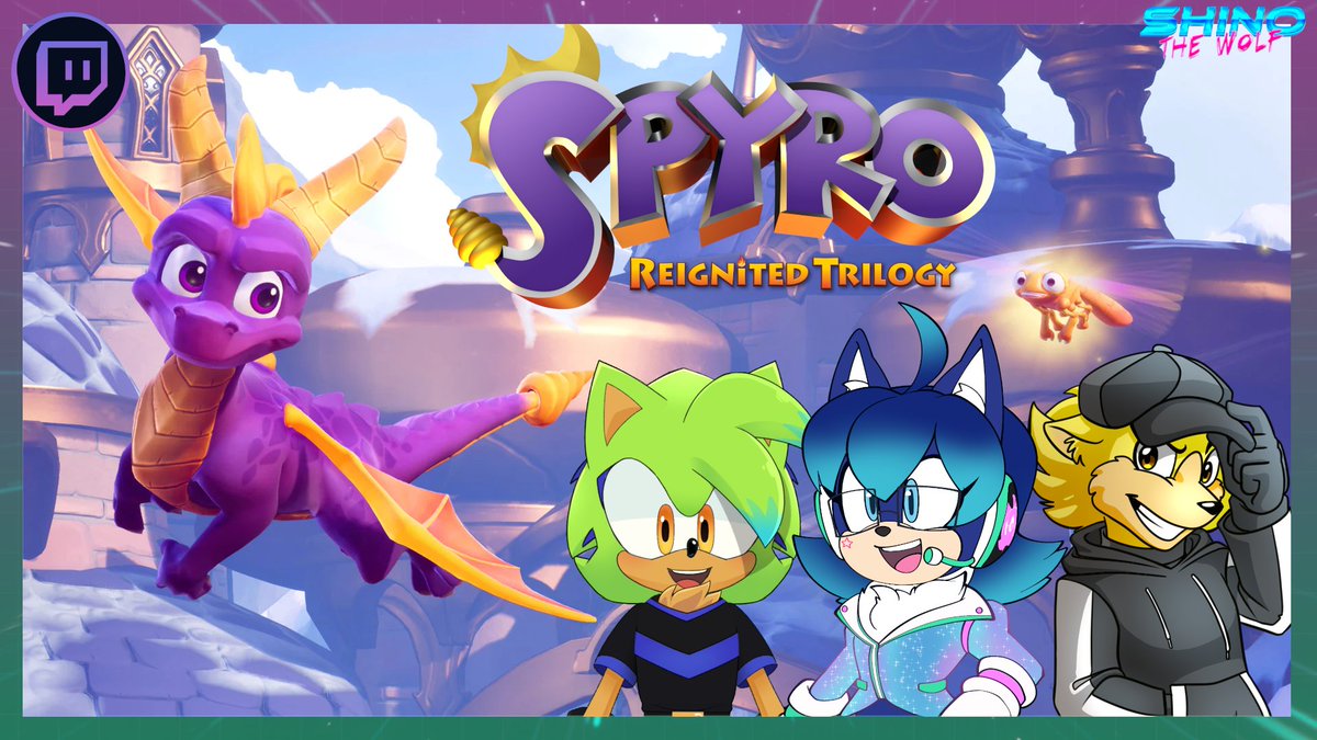ShinoTheWolf's tweet photo. The Arcade is OPEN! Bring your friends, grab your tokens & let's have some fun!
Being joined by the amazing @ZachandZonic & @CheesecakeRemix continuing our adventure in #Spyro2 #RiptosRage!
โฌ๏ธ#Twich link in comments
#ShinoVTLive #Vtuber #PNGtube #SonicVtuber #SpyroTheDragon https://t.co/CMNxIMYE7x