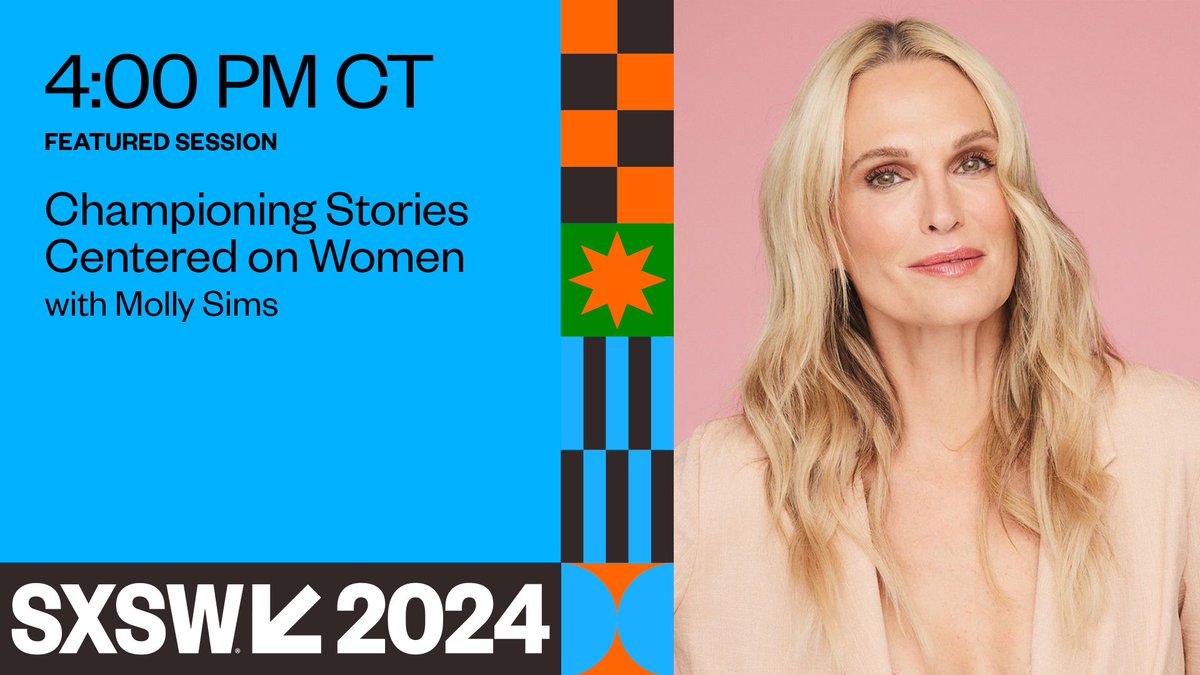 Watch a LIVE #SXSW Featured Session with #MollySims at 4pm CT. ow.ly/3FvL50QSNm5