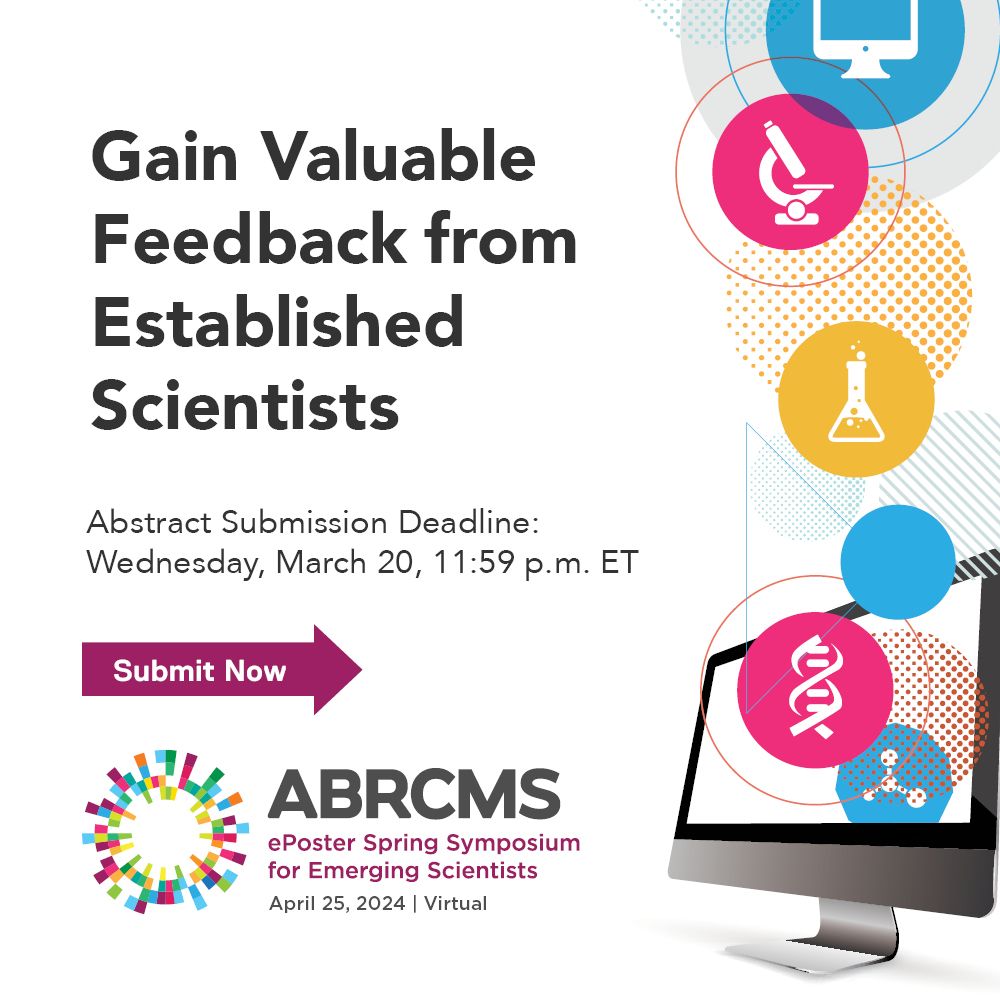 ⏰ Only 1 week left to submit abstracts for the ePoster Spring Symposium! Showcase your research as a high school, community college, or first-year undergrad. Submit by March 20th! buff.ly/43jkzwQ #STEMinspiration #FutureOfSTEM #CollegePrep #STEM