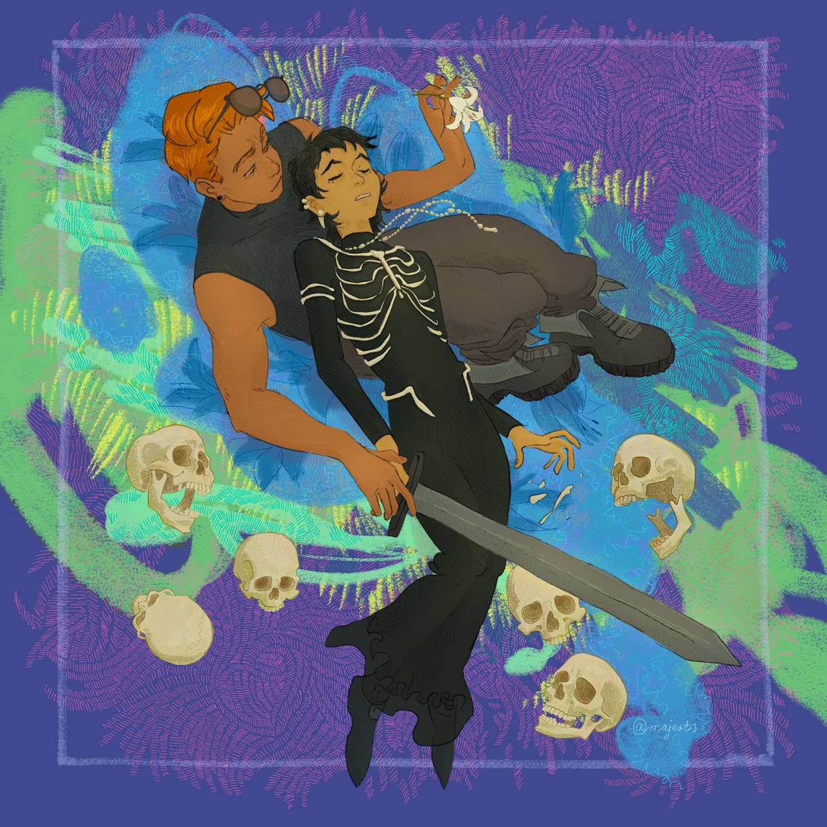 Gideon and Harrow 🙏 #TheLockedTomb  #fanart