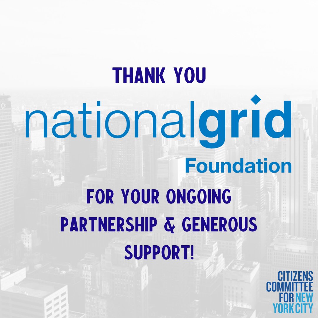 National Grid Foundation has been a generous supporter and partner of CitizensNYC since 2012, investing in over 100 community projects focused on educational and environmental initiatives in Queens, Brooklyn, and Staten Island. CitizensNYC thanks the National Grid Foundation for…