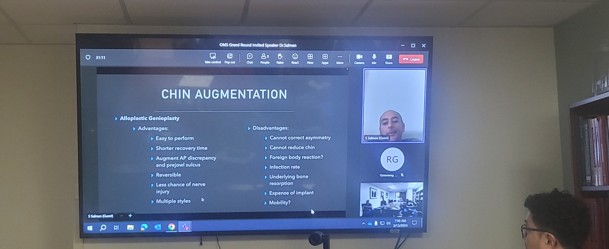 Excellent presentation at our grand round from Dr. Salam Salman from Atlanta Oral & Facial Surgery. He shared his experience with the aesthetic aspect of orthognathic surgery. @aaoms @UTMBProvost @HishamAMarwan