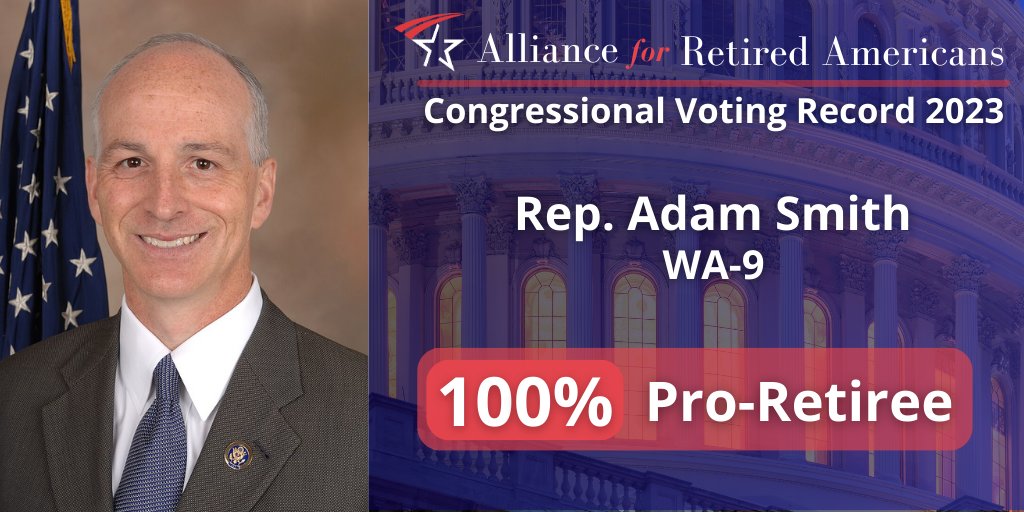 ActiveRetirees's tweet photo. Thanks for fighting for retirees @RepAdamSmith! We appreciate your votes to #SaveOurCare and protect #SocialSecurity and #Medicare https://t.co/2boJCnuBl0 #RetireeVotes https://t.co/E3WRKq5o00