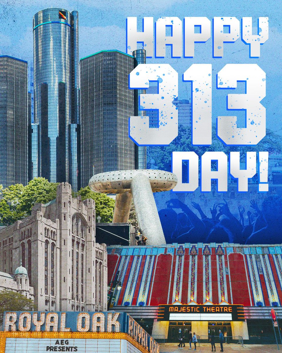 Happy 313 Day, Detroit 💙 #313DayDetroit