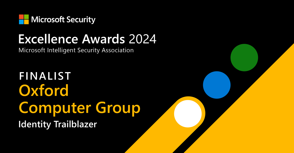 Oxford Computer Group is thrilled to be among the finalists for the Identity Trailblazer award in the Microsoft Security Excellence Awards! 🎉 We're in good company, sharing this honor with many fantastic Microsoft Partners. Read more: hubs.li/Q02pcb6S0 #EntraID #MISA