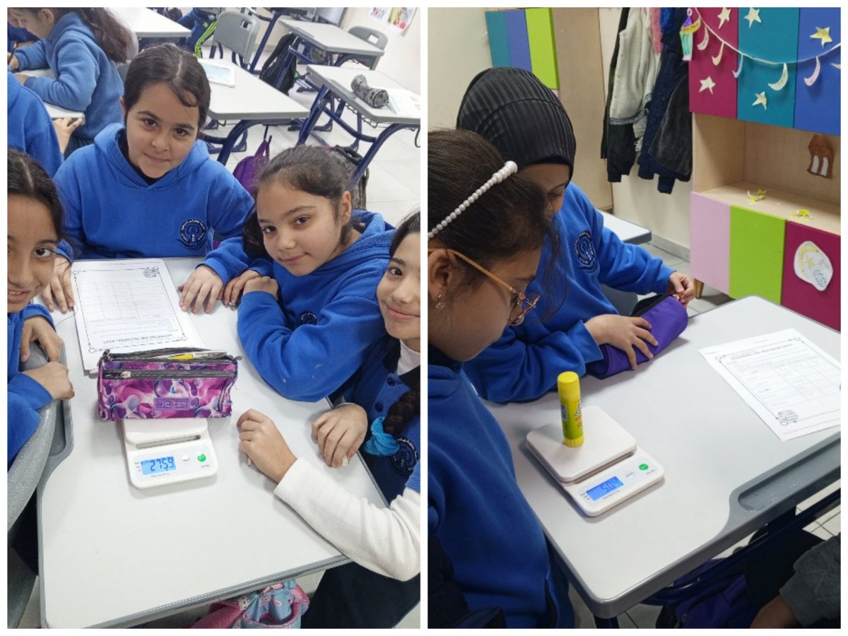 Hippo! Hooray for grade 4 learners! They estimated the mass of different objects in their classroom, measured the actual mass of each object, and calculated the difference between the estimate and the actual mass. @MakAishaSchool @NElakhdar