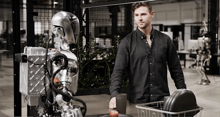 ProductiveSys's tweet photo. OpenAI powers a robot that can hand people food, pick up trash, put away dishes, and more https://t.co/8FksMfZJB8 https://t.co/9F7zhWs8ZV