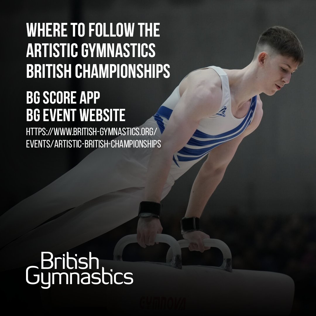 The stage is set... Day 1⃣ of the 2024 Artistic British Championships begins tomorrow at 11:15. Live streams of each apparatus will be available to watch on the BG Score app. You can also see our event webpage for more 👉 bit.ly/49UiqKu #2024British