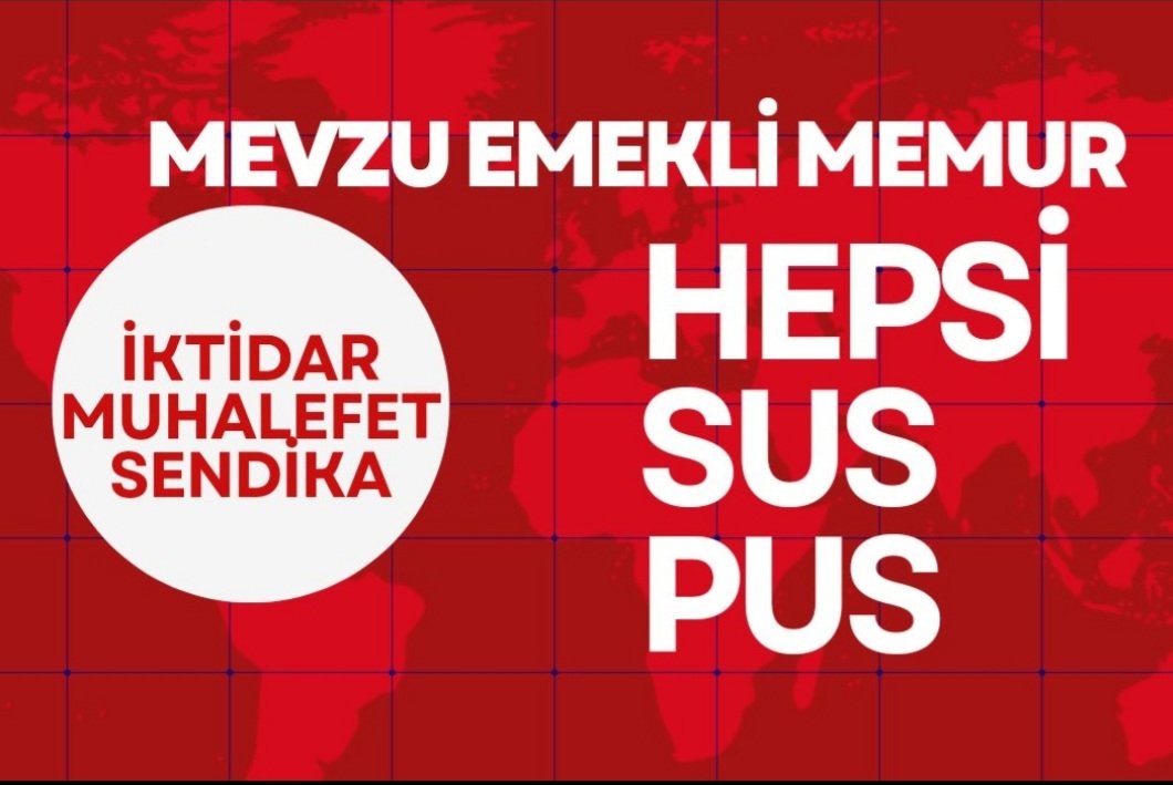 Gülsüm Gülmez (@gulmez_gul31294) on Twitter photo Memur Emeklisine yapılan hak gaspı AKP nin muhalefette olduğu zaman yapılsaydı seçim meydanlarında memur emeklisinin seyyanen hakkına el konuldu diye yeri göğü inletirdi
Sizin gibi sessiz kalmazdı Ey CHP
<a href="/herkesicinCHP/">CHP 🇹🇷</a>
<a href="/eczozgurozel/">Özgür Özel</a>
<a href="/ekrem_imamoglu/">Ekrem İmamoğlu</a>
#MemurEmeklisininDramYılı Memur Emeklisine yapılan hak gaspı AKP nin muhalefette olduğu zaman yapılsaydı seçim meydanlarında memur emeklisinin seyyanen hakkına el konuldu diye yeri göğü inletirdi
Sizin gibi sessiz kalmazdı Ey CHP
<a href="/herkesicinCHP/">CHP 🇹🇷</a>
<a href="/eczozgurozel/">Özgür Özel</a>
<a href="/ekrem_imamoglu/">Ekrem İmamoğlu</a>
#MemurEmeklisininDramYılı