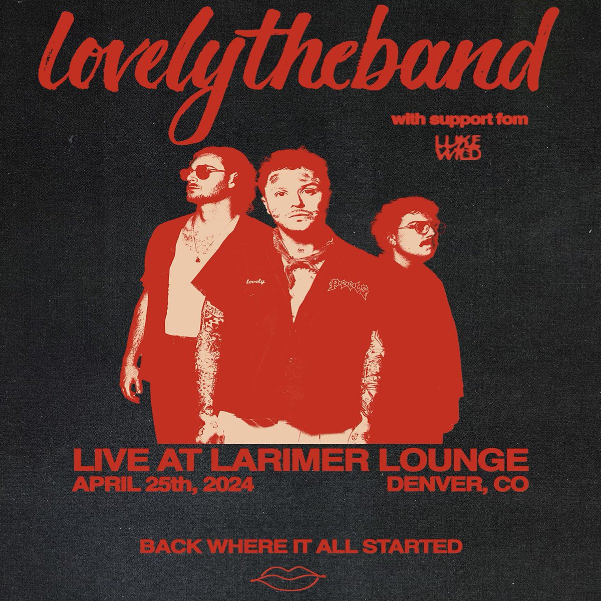 🚨ON SALE NOW🚨 Before heading to Mars with @lovelytheband , make your way to Larimer Lounge on April 25th for their show with support from Luke Wild , presented by @KTCLchannel933 ! 🌌🌠Tickets on sale NOW ⬇️ tinyurl.com/lovelythebandd…