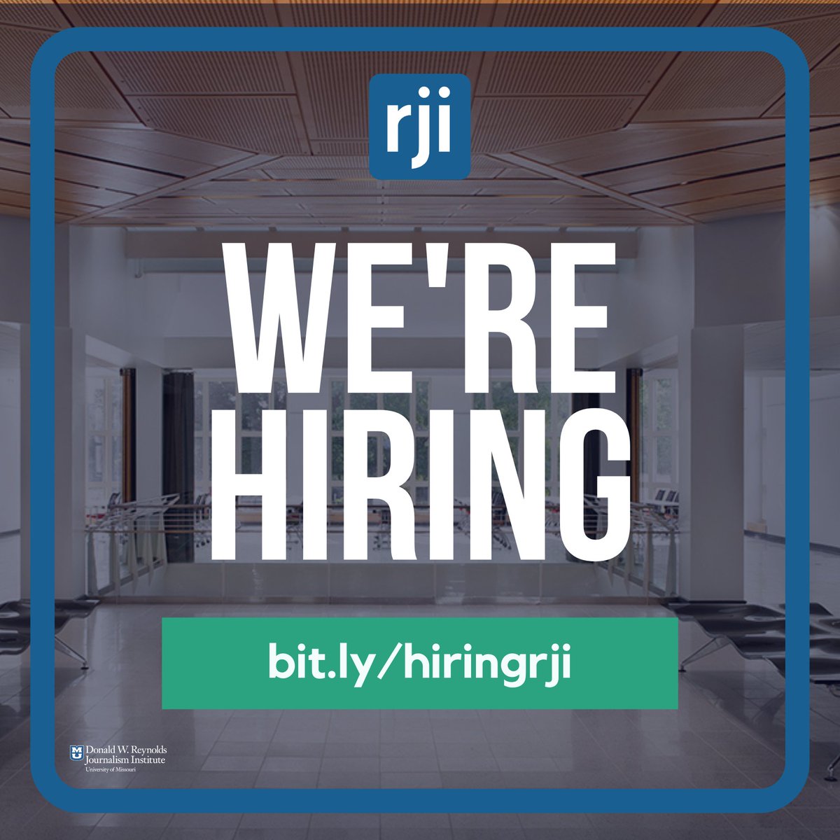 I'm hiring! - Roles: Impact Producer & Project Manager - Salary: $60-$70k - Location: Columbia, MO (no, remote is not possible.) - Who are we: Small, friendly team who loves to work to create positive change for journalism :) Read more: bit.ly/hiringrji