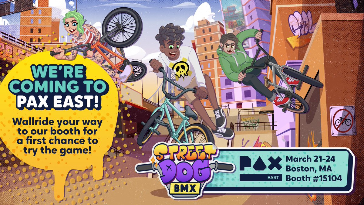 streetdoggame's tweet photo. We'll be at PAX East in Boston soon! Swing by booth #15104 to get your hands on Streetdog BMX for the first time! https://t.co/OU7BpGX3t5