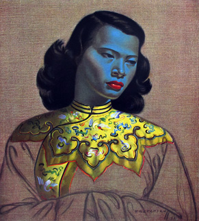 For #WyrdWednesday, Chinese Girl aka The Green Lady, painted by Russian artist Vladimir Tretchikoff in Cape Town, South Africa in 1952.