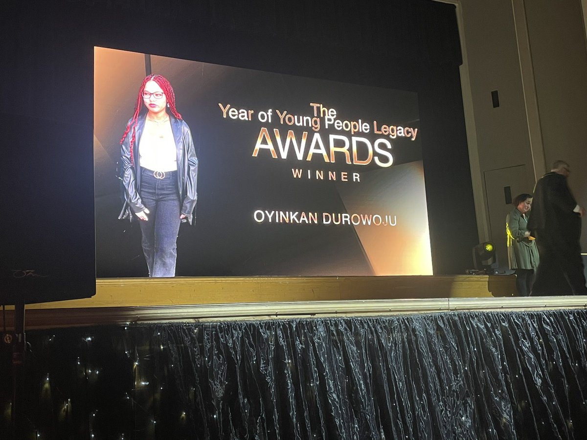 Congratulations to Oyinkan Durowoju for winning the “Outstanding Contribution Award”🌟 well deserved overall winner of the YOYP Legacy Awards 👏🏻