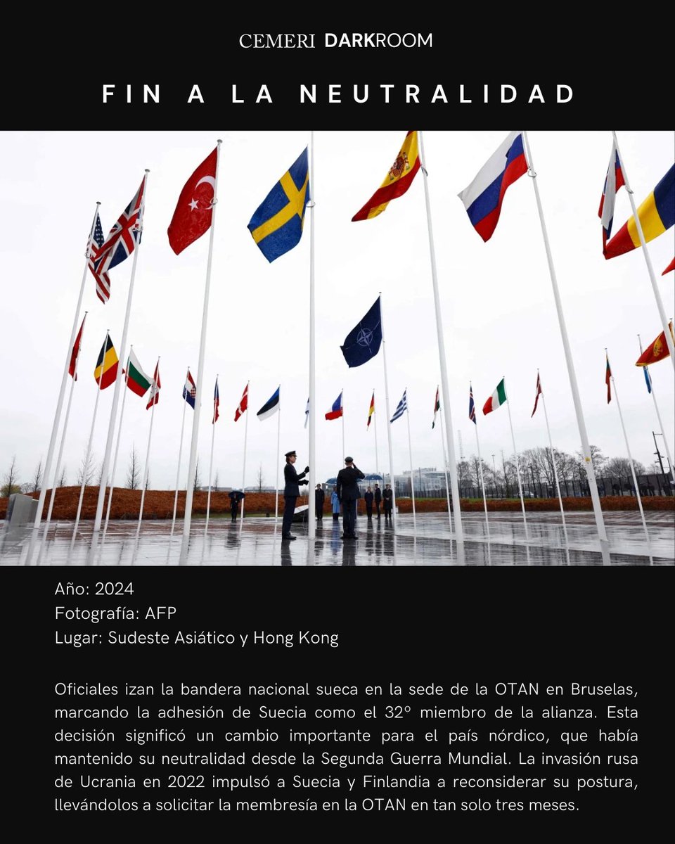 📷 CEMERI Darkroom

Suecia dejó de lado décadas de neutralidad posterior a la Segunda Guerra Mundial cuando se unió formalmente a la OTAN el pasado jueves 7 de marzo de 2024.