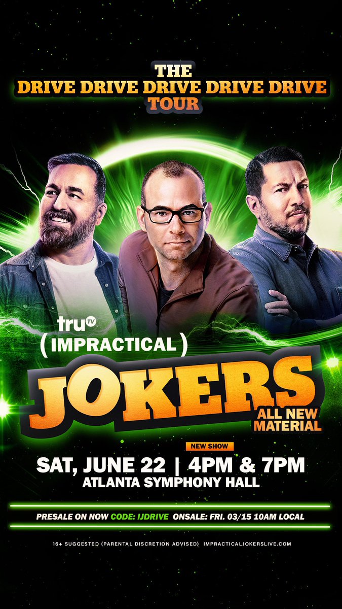 2nd show added in ATL! Come see us out on tour!! Link to tickets: Impracticaljokerslive.com @BQQuinn @jamessmurray @jokerstour @truTVjokers