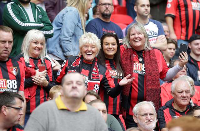 basarath's tweet image. Bournemouth Ultras out in full force at tonight&apos;s game