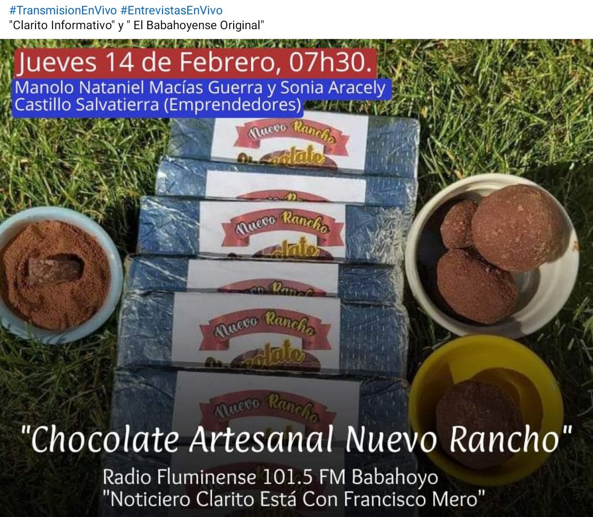 <a href="/FluminenseRADIO/">Radio Fluminense 101.5FM 🇪🇨</a> 
"Noticiero Clarito Está Con Francisco Mero"