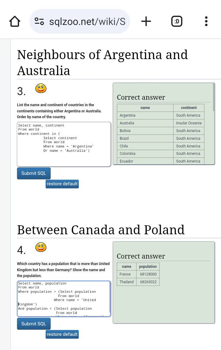 Pucheo_dataGuy's tweet image. #SQLZoo
One nice place for grinding #SQL . Sure has a good curation of exercises for training with SQL.
One slice of #SQL, daily.