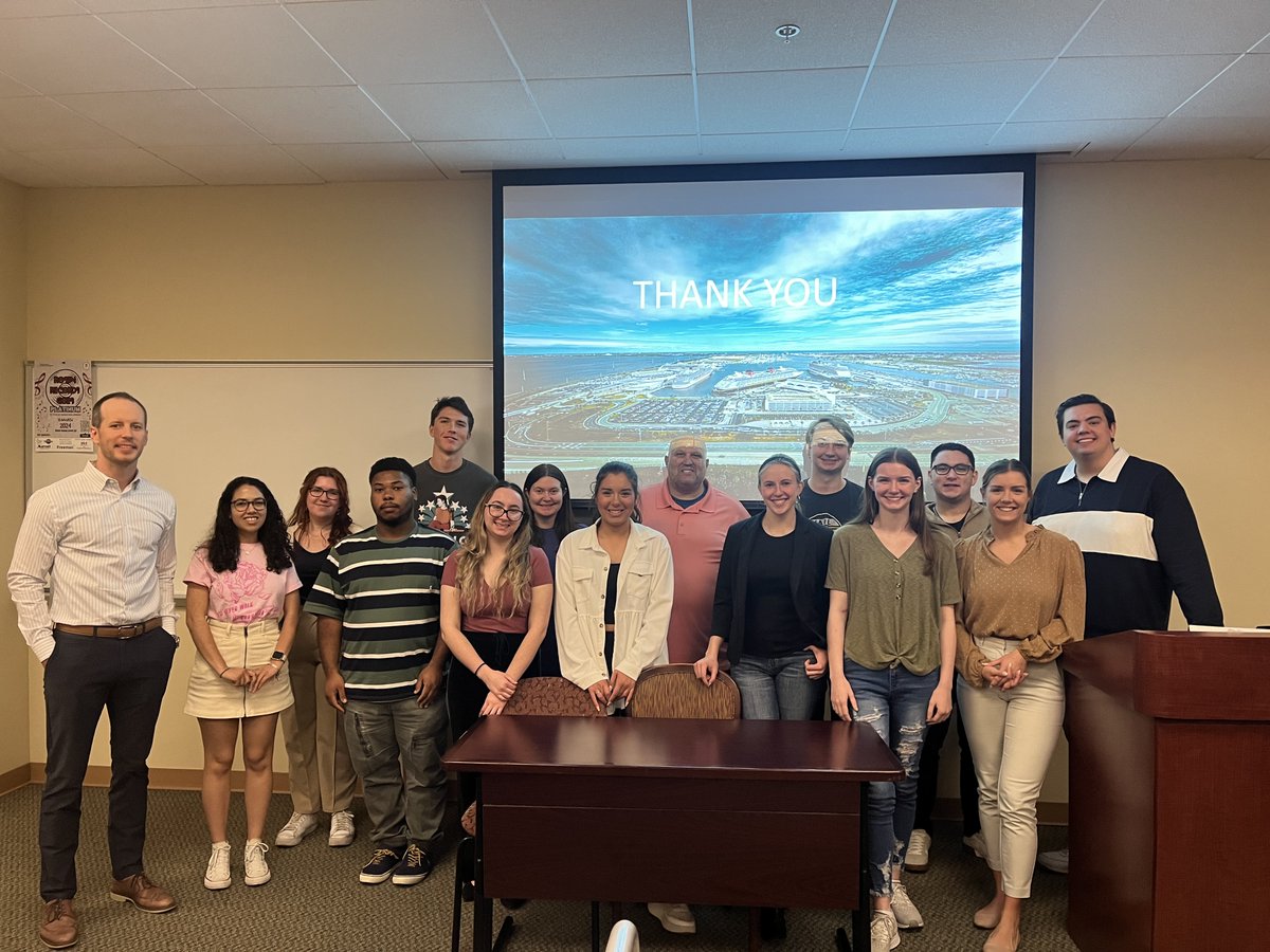 INSPIRING FUTURE TOURISM LEADERS: David German, VP of Cruise Business Development (far left), and Marie Harrison, Cruise Business Development Manager (2nd from right) from Port Canaveral, visited students at Rosen College of Hospitality Management at University of Central