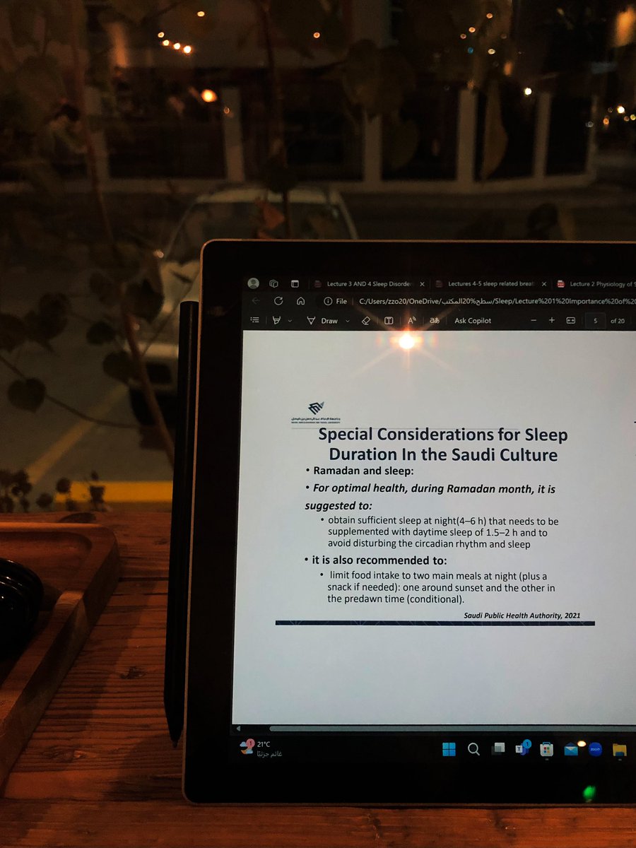 رمضان كريم 🌙. 
جا اليوم اللي اقول فيه محرومة من السليب عشان اذاكر سليب، فما اوصيكم ناموا زين✨. 

يفضل النوم خلال شهر رمضان من 4-6س ليلاً، ومن 1:30-2س نهارًا.