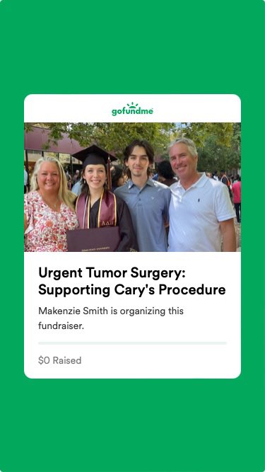 please check out the GoFundMe we have created for my dad’s surgery to get a tumor removed. sharing the link is greatly appreciated as well!!! 🤎gofund.me/94684b51