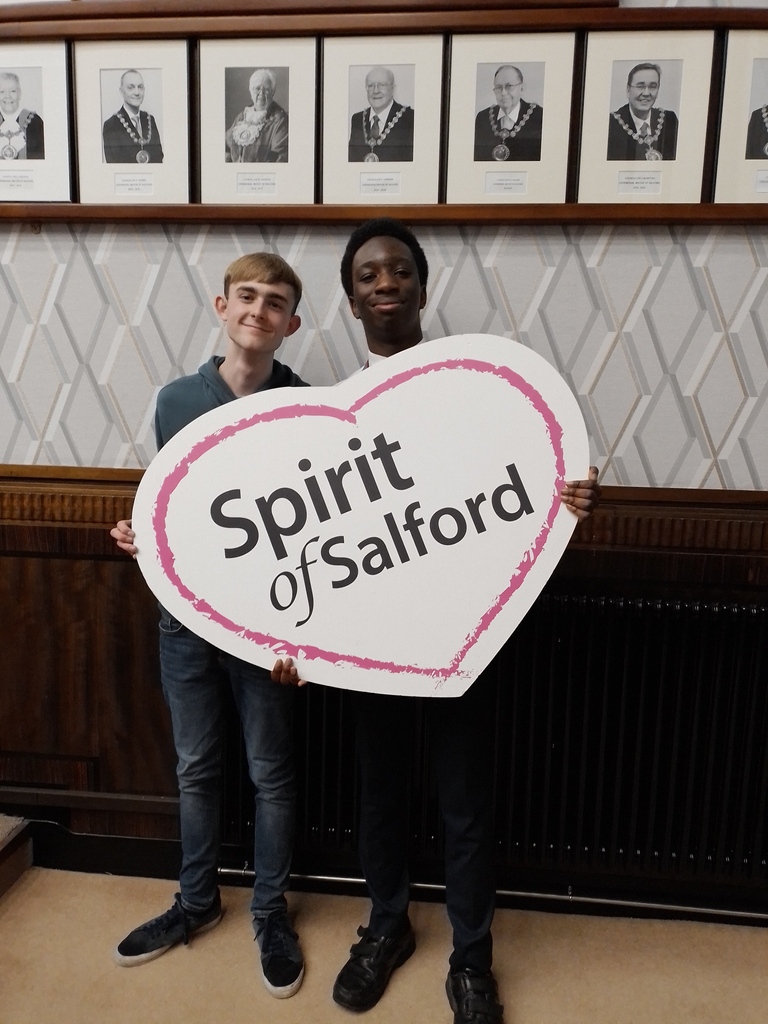 Check out our new Young Mayor David and Deputy Young Mayor Mark. Looking forward to seeing what you achieve this year. #Salford #YoungMayor #YoungPeople