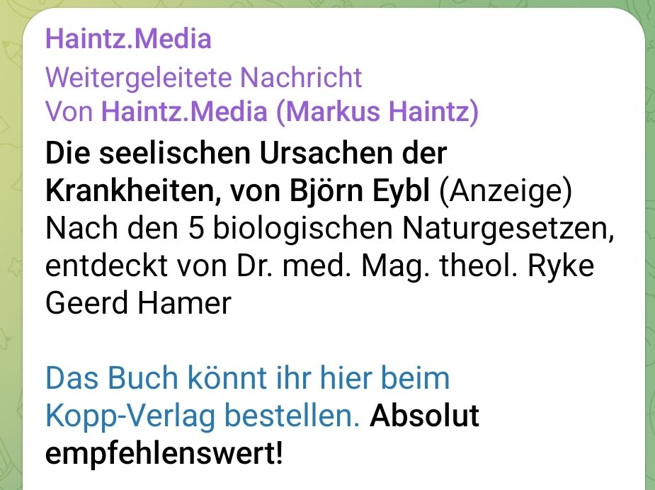 Darauf hab ich ja nur gewartet. Der globulidrehende Bauschaumanwalt #Haintz ist bei der 'Germanischen Neuen Medizin' angekommen 💀