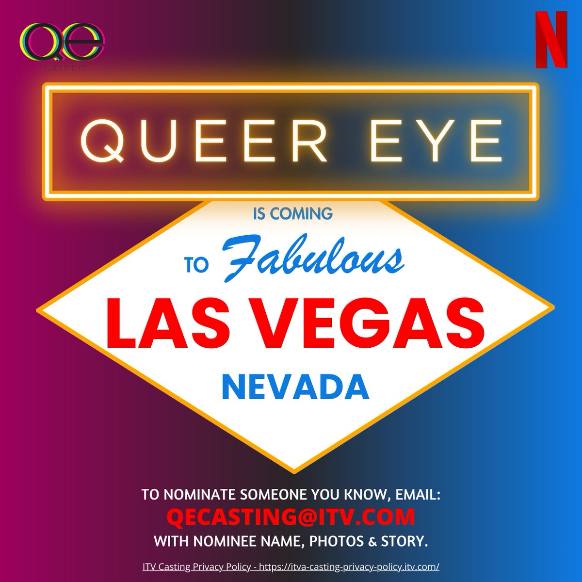 ✨ Vegas casino dealers, your moment is here! 🌟 #QueerEye is casting in Las Vegas & you could be the next hero! Ready for a life-changing makeover? 🤩 Email the show or for a personal intro, email me at heather@vegas-aces.com with your details & a pic #CastingCall #LasVegas