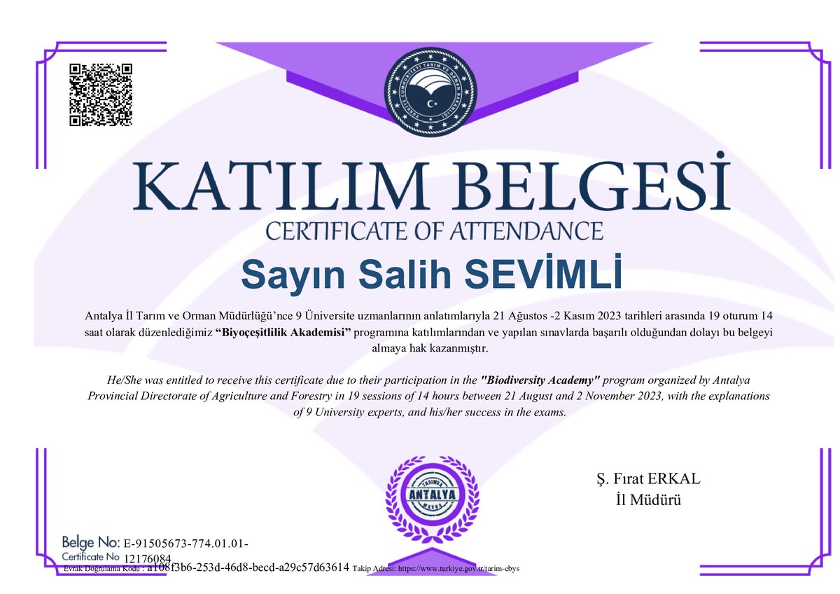 ==>
💎"BİYOÇEŞİTLİLİK AKADEMİSİ"💎
🌠 ✈ 0️⃣ 1️⃣ 2️⃣ 3️⃣ 4️⃣ 5️⃣ 6️⃣ 7️⃣ 8️⃣ 9️⃣ 🔟
#Belgemgeldi 🌹
<a href="/herkes/">herkes</a> #belgemgeldi, #BiyoçeşitlilikAkademisi,  #GelecekTarımda,  @ANTALYA_TOM <a href="/antalyailtarim/">Antalya İl Tarım ve Orman Müdürlüğü</a>,  <a href="/gokhankaraca_/">Gökhan Karaca</a> <a href="/ibrahim_irmak/">İbrahim Irmak</a>,  <a href="/ELFAKKAYA6/">KAMU MÜHENDİSİ ELİF AKKAYA</a>,  <a href="/alicandir/">ALİ ÇANDIR</a>