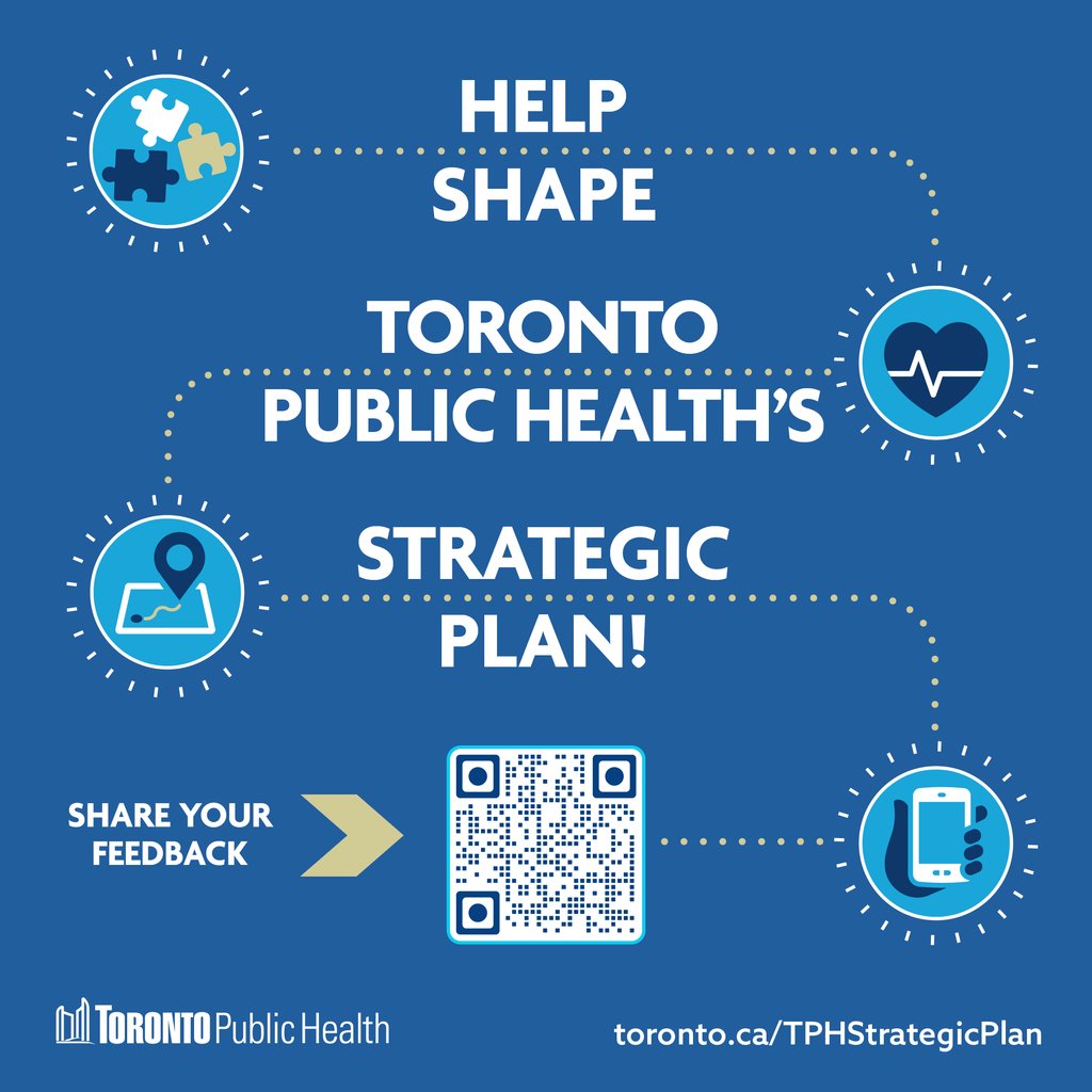 Local public health matters! 📢 @TOPublicHealth is committed to meeting the population health needs of Torontonians, and your input on the new strategic plan can help achieve that! 

Share your feedback by March 17: toronto.ca/TPHStrategicPl…
