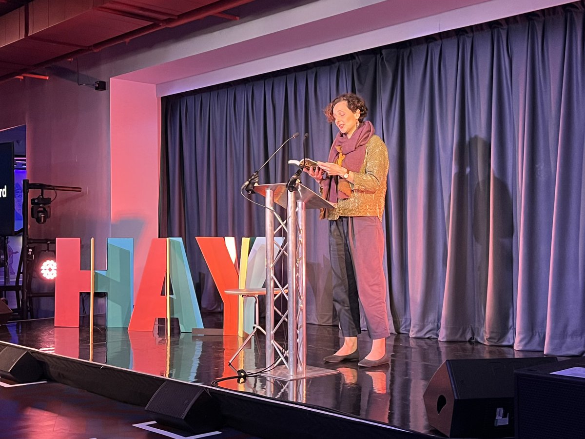 What a fabulous night with @hayfestival at @theCentre, I feel full of provoked thoughts and sparking ideas. Highlights include the inimitable @alexwhartonpoet, the eloquent @hanan_issa_ and of course my awesome and inspiring friend @growriter #HayFestival #Hay24 #Wales #Cymru