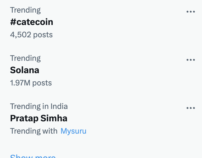 catecoin's tweet photo. @CateCoin is trending here:
- India
- Philippines

Check your news feeds, where else?
Probably nothing... or?

Thanks for screenshots:
@Trader4ly 🙏
@wallstreetpapa 🙏 https://t.co/P5Tr66WV3c