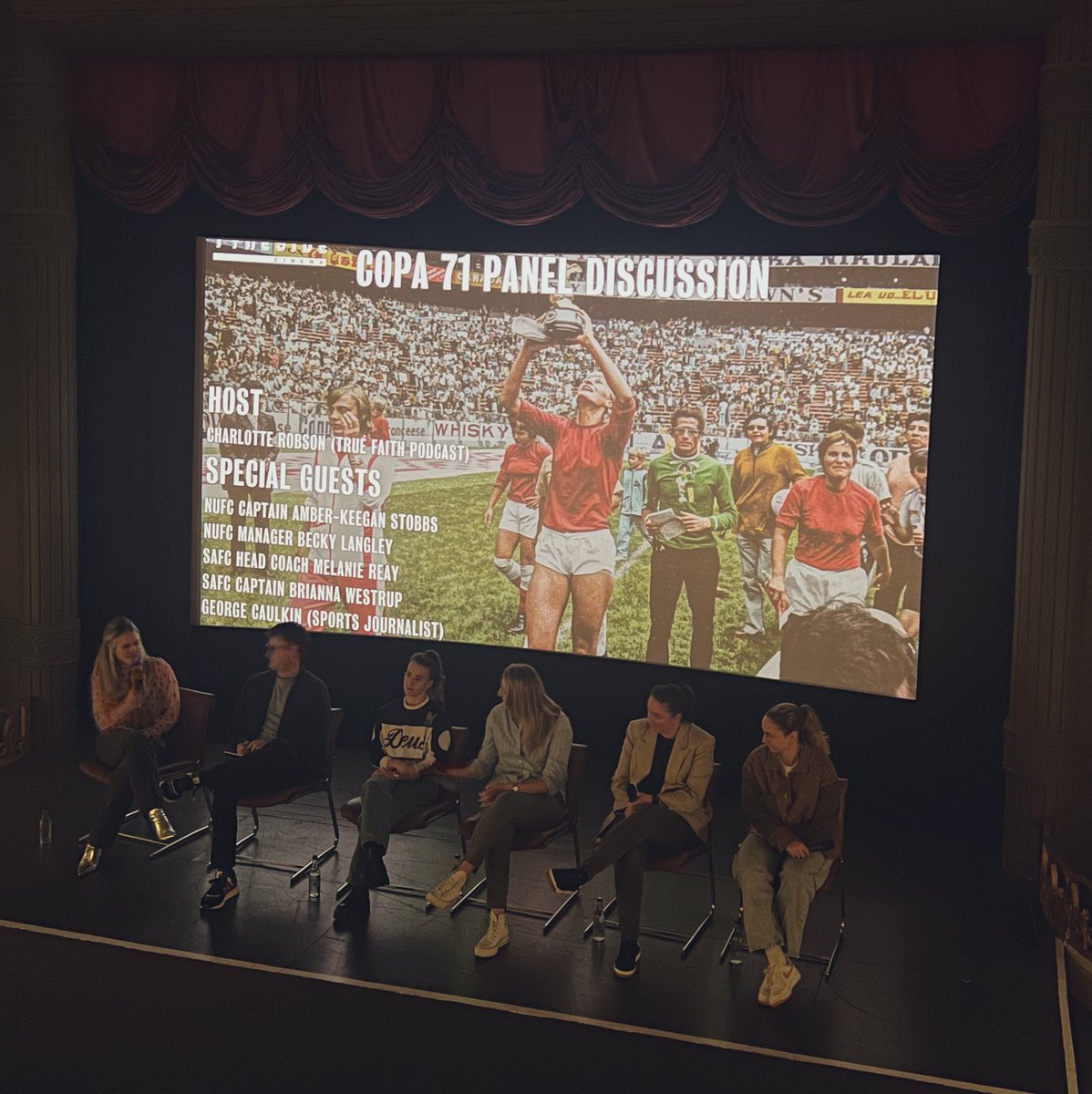 Gaynor Marshall (@gaynz83) on Twitter photo Insightful, powerful and heat breaking. Brilliant evening watching Copa 71 <a href="/tynesidecinema/">Tyneside Cinema</a> followed by panel discussion led by incredible women <a href="/charlottehope/">Charlotte Robson</a> <a href="/BeckyLangley4/">Becky Langley</a> <a href="/mel_anie_7/">Melanie Reay</a>
So excited for the future of Women’s football Insightful, powerful and heat breaking. Brilliant evening watching Copa 71 <a href="/tynesidecinema/">Tyneside Cinema</a> followed by panel discussion led by incredible women <a href="/charlottehope/">Charlotte Robson</a> <a href="/BeckyLangley4/">Becky Langley</a> <a href="/mel_anie_7/">Melanie Reay</a>
So excited for the future of Women’s football