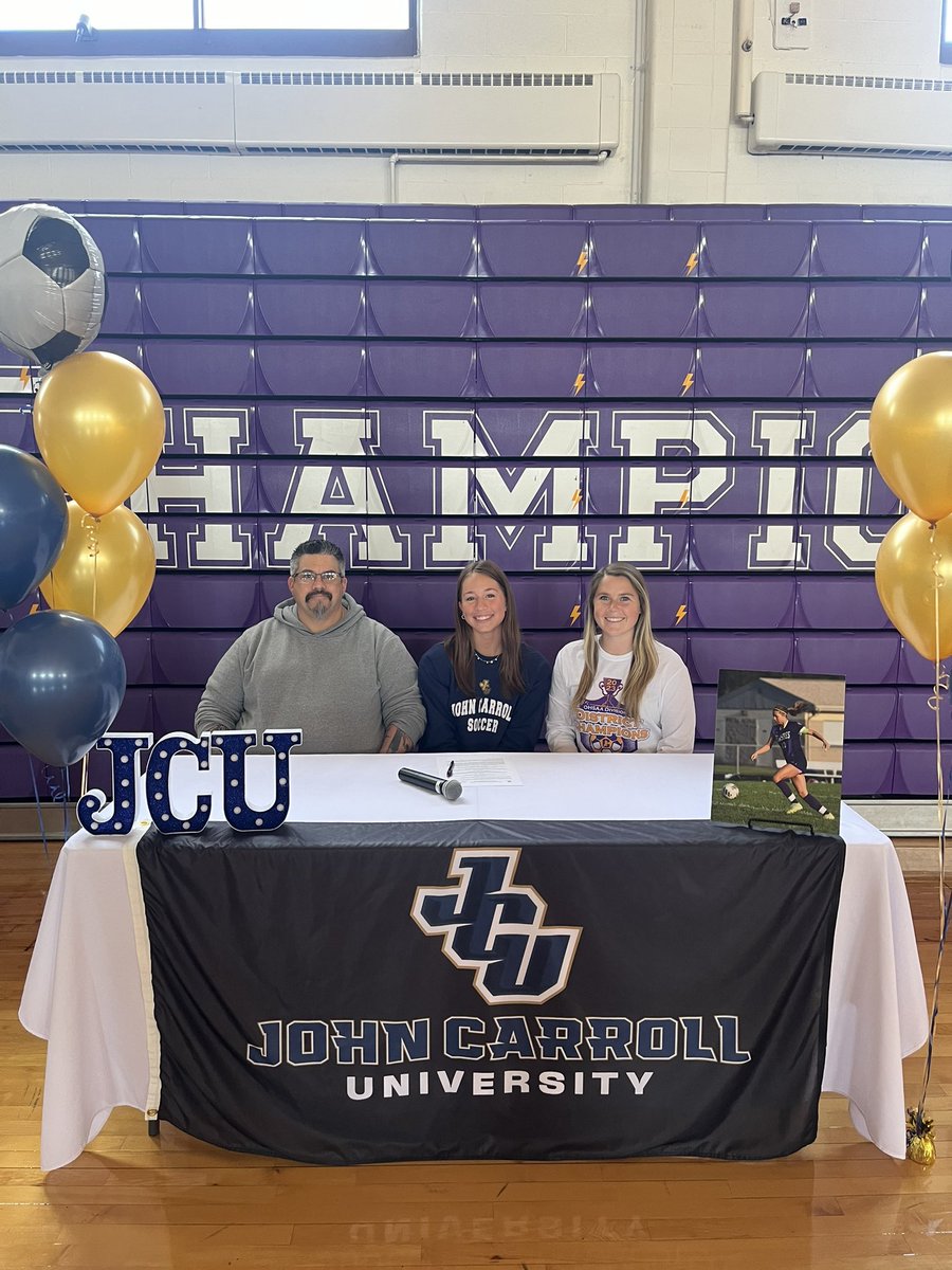 Chmpgirlssoccer's tweet photo. Congratulations to Senior Taylor Kuhn for signing with JCU to further both her academic and soccer career! We are so proud of you! 💜⚡️ https://t.co/S77CV8yUxm