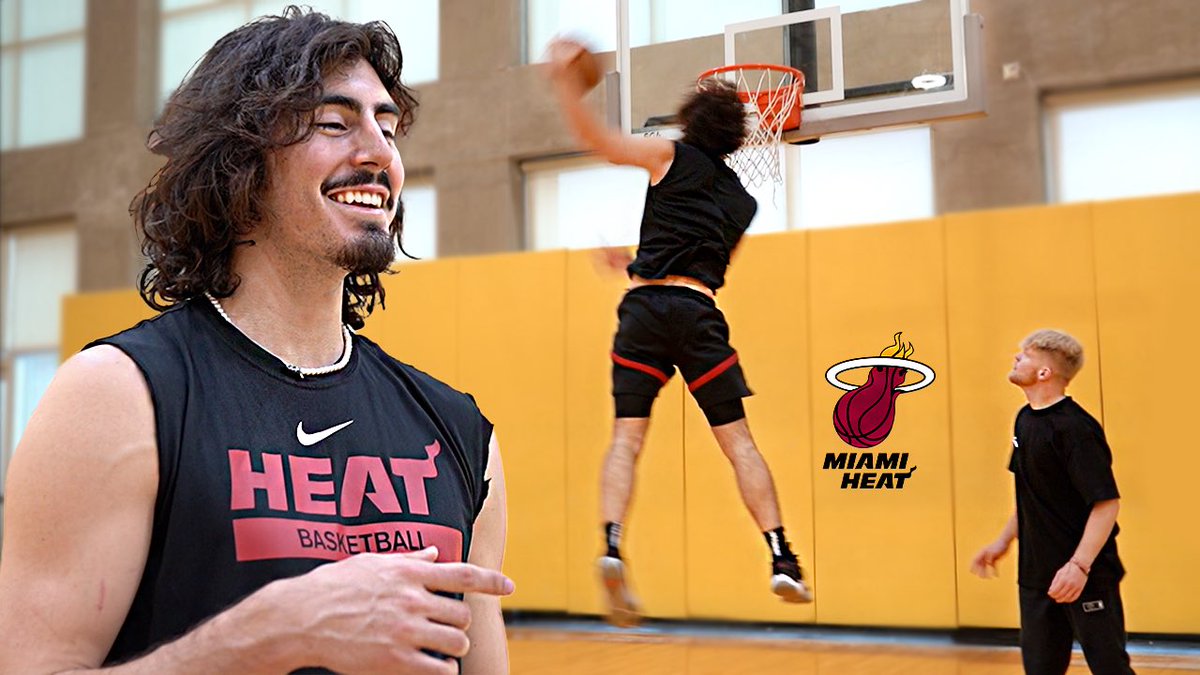 NBA Player Jaime Jaquez Jr Has BOUNCE! Miami Heat Arena Tour! youtu.be/vZlcAB3usYI?si…