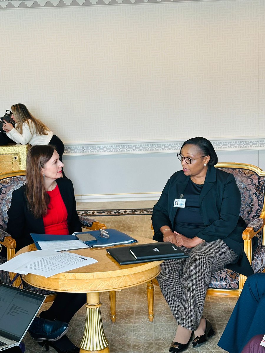 Hon. Min @Dr_Uwamariya met with @laurencikova_k, Czechia's Deputy Minister for European Affairs and Government Commissioner for Human Rights Their discussion centered on gender mainstreaming, combating GBV, women’s political participation, and Rwanda’s Maputo Protocol experience.