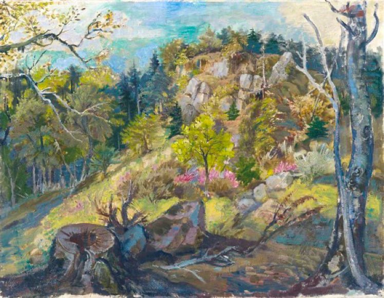 #OttoDix (Peintre Allemand, 1891 - 1969)
Carrière dans les #Vosges, 1945 #peinture