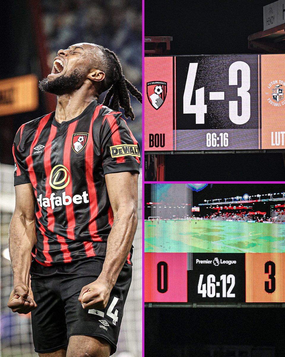 Bournemouth are the first club in 20 years to win a Premier League game after being 3-0 down 🍒