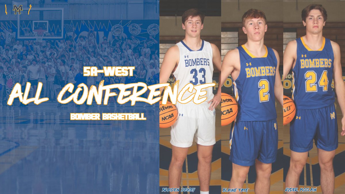 Congratulations to our own Braiden Dewey, Ryder McClain, and Blaine Tate on being named to the 5A-West All Conference Team! #OneBomber
