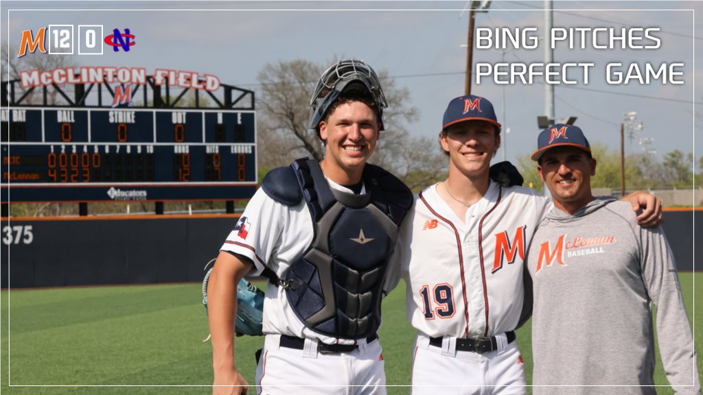 HIGHLANDERS DOMINATE!!! McLennan gets two 12-0 run-rule wins over the North Central Lions with Kade Bing pitching a perfect game! #GoLanders #ContinuingTheLegacy