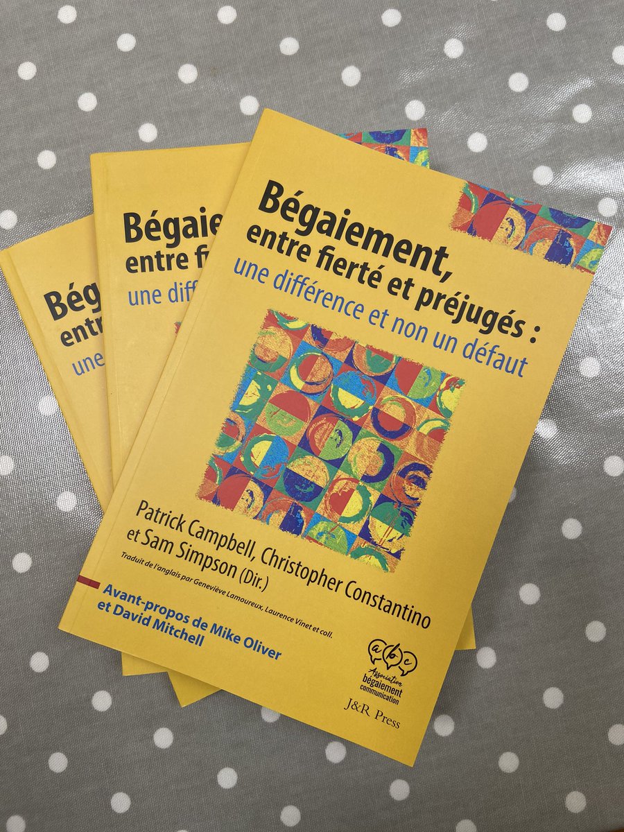 Look what the postman delivered today! Absolutely delighted to see #StammeringPrideandPrejudice translated into French & to extend its readership. TY @JandRPress & @ABCbegaiement for making this a reality #makingwaves 🌊🌊🌊