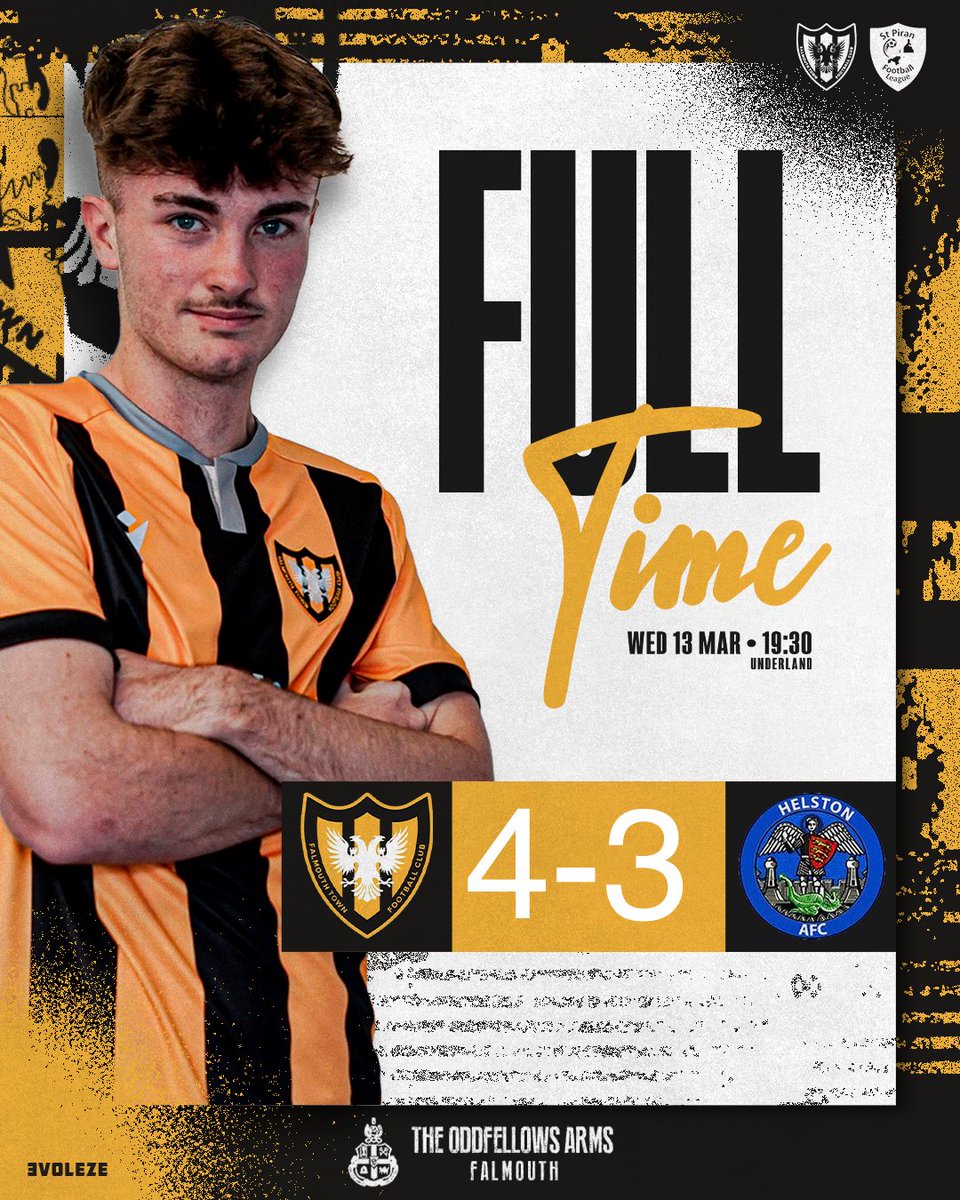 Falmouth Town FC (@falmouth_town) on Twitter photo What a game. 
3-0 down at HT and Town progress to the final winning 4-3 <a href="/HelstonAFC/">Helston Athletic FC</a> 
<a href="/KianThomas17/">Kian Thomas</a> โฝ๏ธโฝ๏ธโฝ๏ธ
<a href="/JakDavies8/">Jak Davies</a> โฝ๏ธ
#FTFC What a game. 
3-0 down at HT and Town progress to the final winning 4-3 <a href="/HelstonAFC/">Helston Athletic FC</a> 
<a href="/KianThomas17/">Kian Thomas</a> โฝ๏ธโฝ๏ธโฝ๏ธ
<a href="/JakDavies8/">Jak Davies</a> โฝ๏ธ
#FTFC